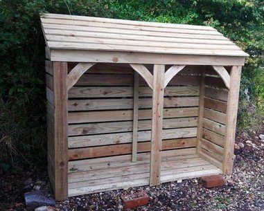 Extra Large Log Store- 1800mm / 6' log store with timber roof