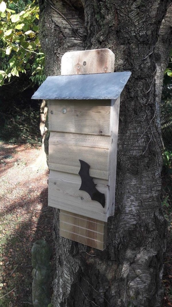 Bat Box with natural slate roof