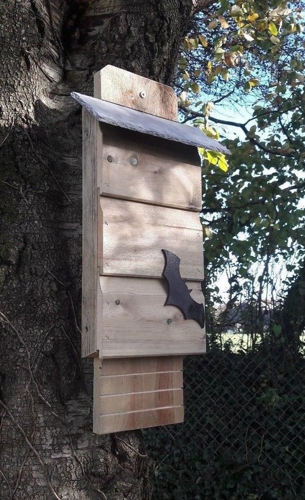 Bat Box with natural slate roof - Set of 3