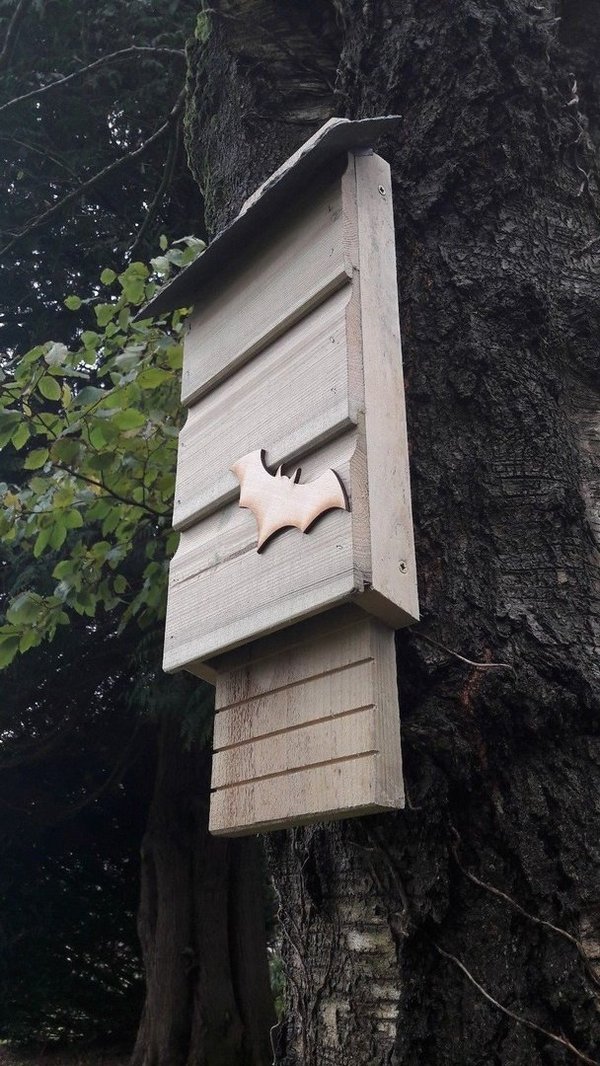 Bat Box with natural slate roof - Set of 3