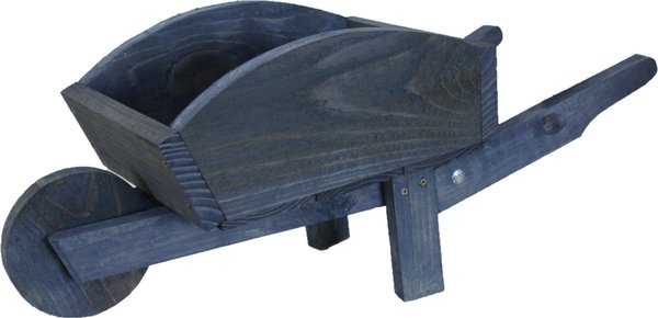 Quality Large Rustic Wheelbarrow Garden Planter - FULLY ASSEMBLED & PRESSURE TREATED -Mountain Blue
